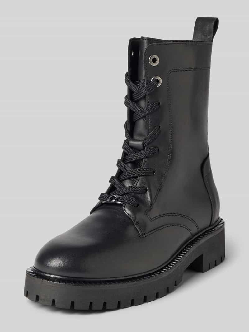 Marc O'Polo Veterlaarsjes PHIA , Veterschoenen, blokhak, met aanhaallus