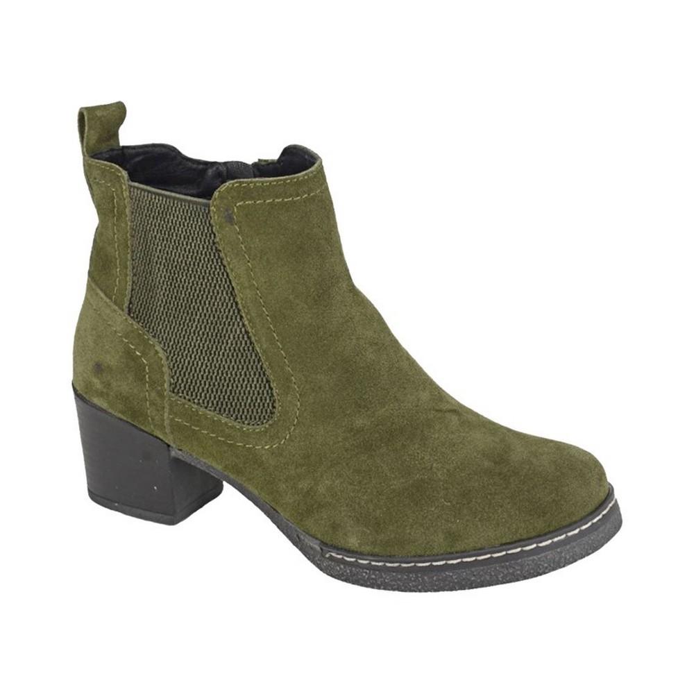 Cipriata dames/dames Alessina suède enkellaarzen 6 UK kaki/groen