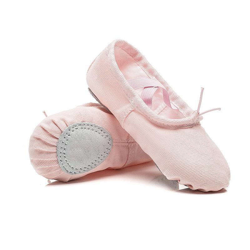 AAFFLL SHOES Canvas Dansschoenen Zachte Bodem Oefening Vrouwelijke Kattenklauw Schoenen Gymnastiek Yoga Schoenen Kinderen Ballet Dansschoenen 33 lichtroze kleur