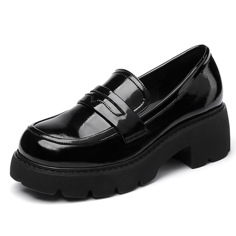 AIYUQI Loafers Schoenen Dames Lente Platform Dames Plus Size Schoenen Britse Stijl Mode Groene Schoolschoenen Dames 36