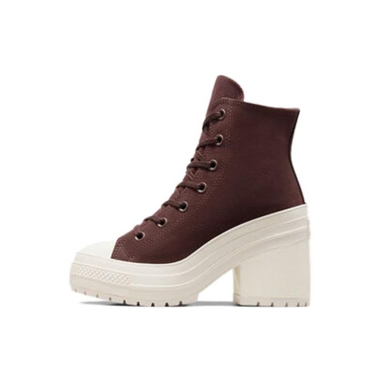 Converse Chuck 70 De Luxe Suede Lace-Up Chunky Heels Women Heels Earth-Brown A06782C 44