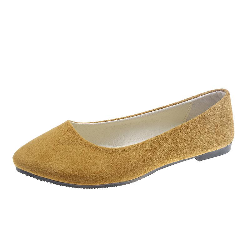 Ayseguney Footwear Dames meisjes effen groot formaat instapper plat ondiep comfort casual enkele schoenen 35