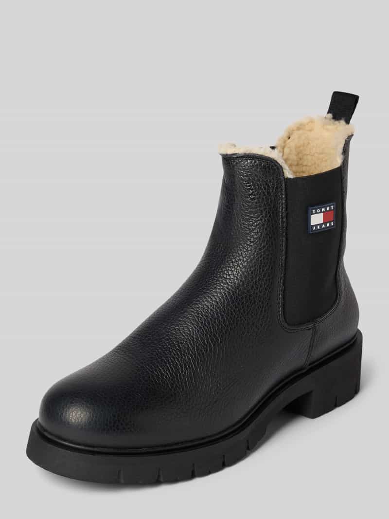 Tommy Jeans Chelsea boots van echt runderleer