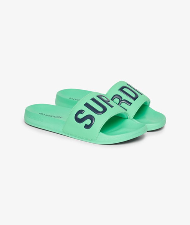 Superdry Core Badslippers met Print Green