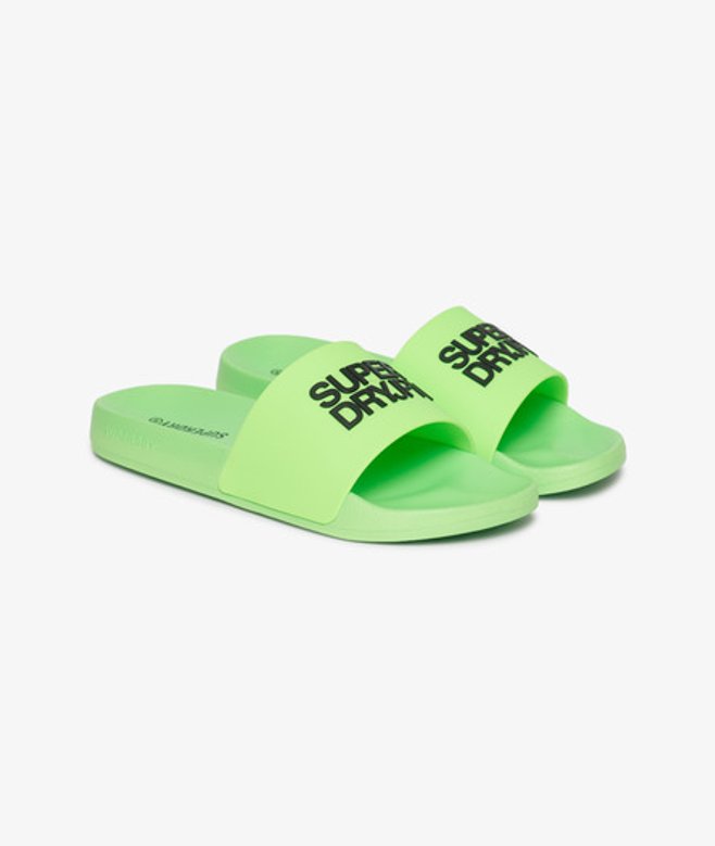 Superdry Sportswear Badslippers met Logo Green