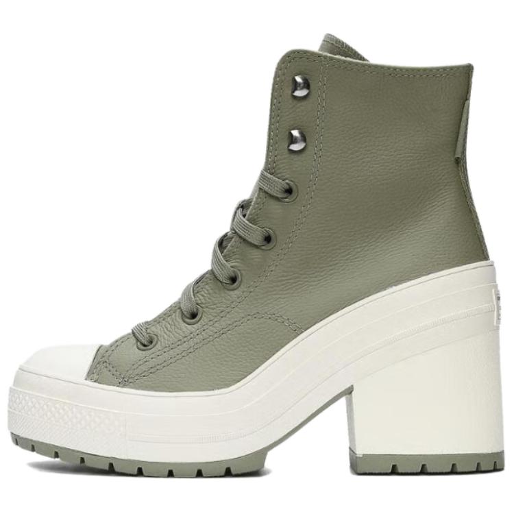 Converse Chuck 70 De Luxe Heel Platform High Waterafstotend - Light Field Surplus Heren Sneakers Groen Egret A10378C 37.5