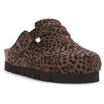 Bioline Slippers  LEOPARDO MARRONE