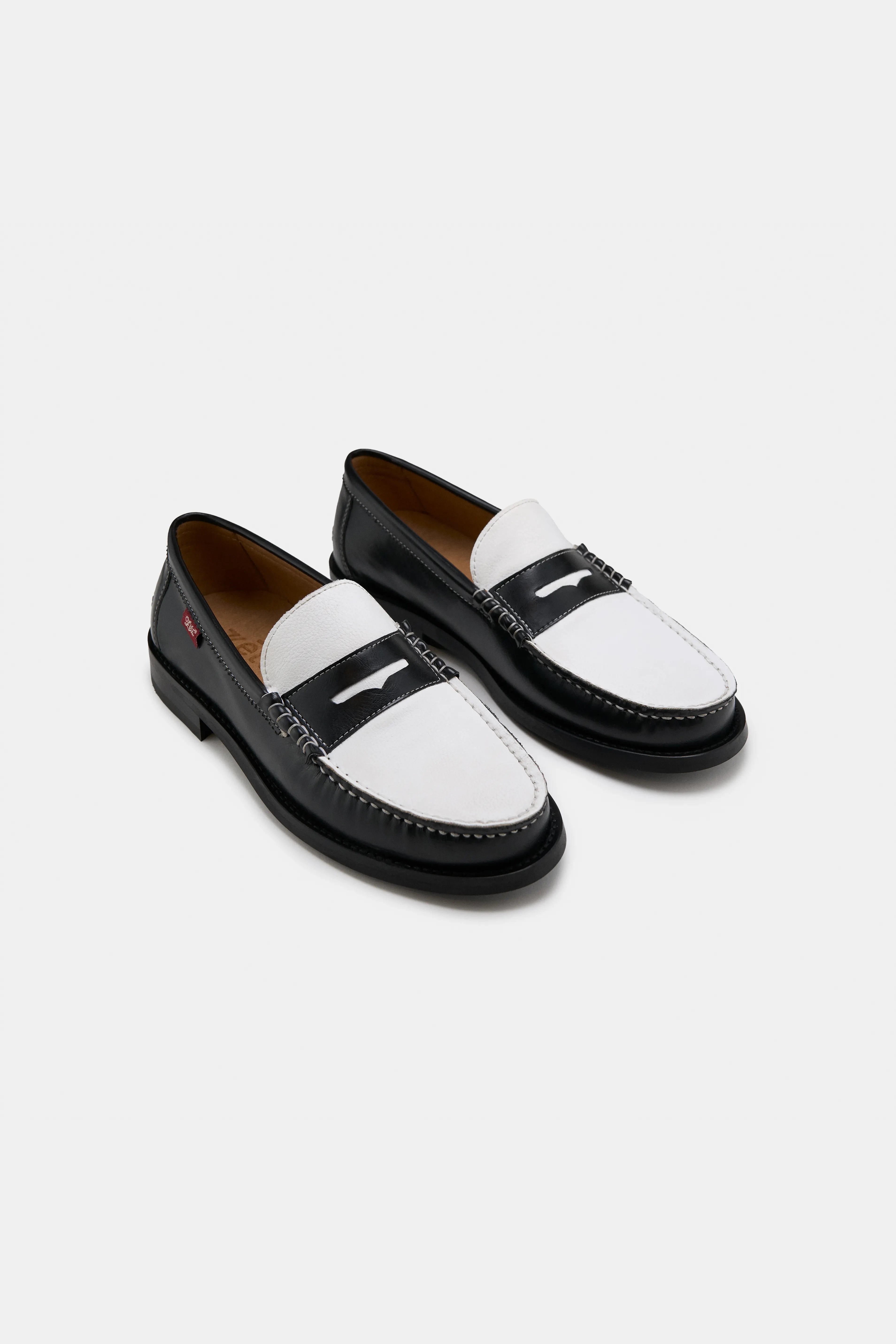 ZÃ¨ta Herren vegan Loafers Unisex Braga Schwarz & WeiÃŸ