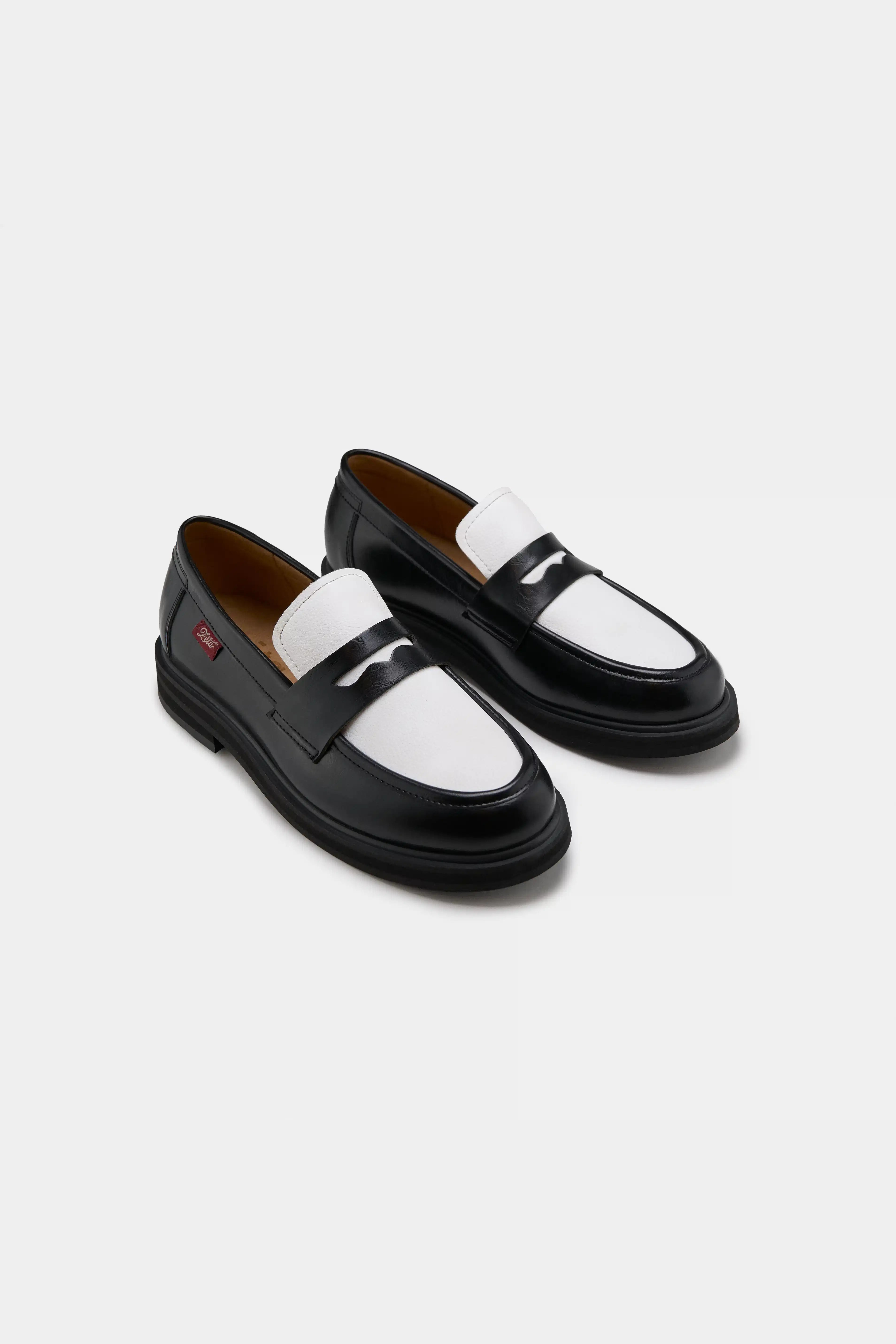 ZÃ¨ta Herren vegan Loafers Unisex Douro Schwarz & WeiÃŸ