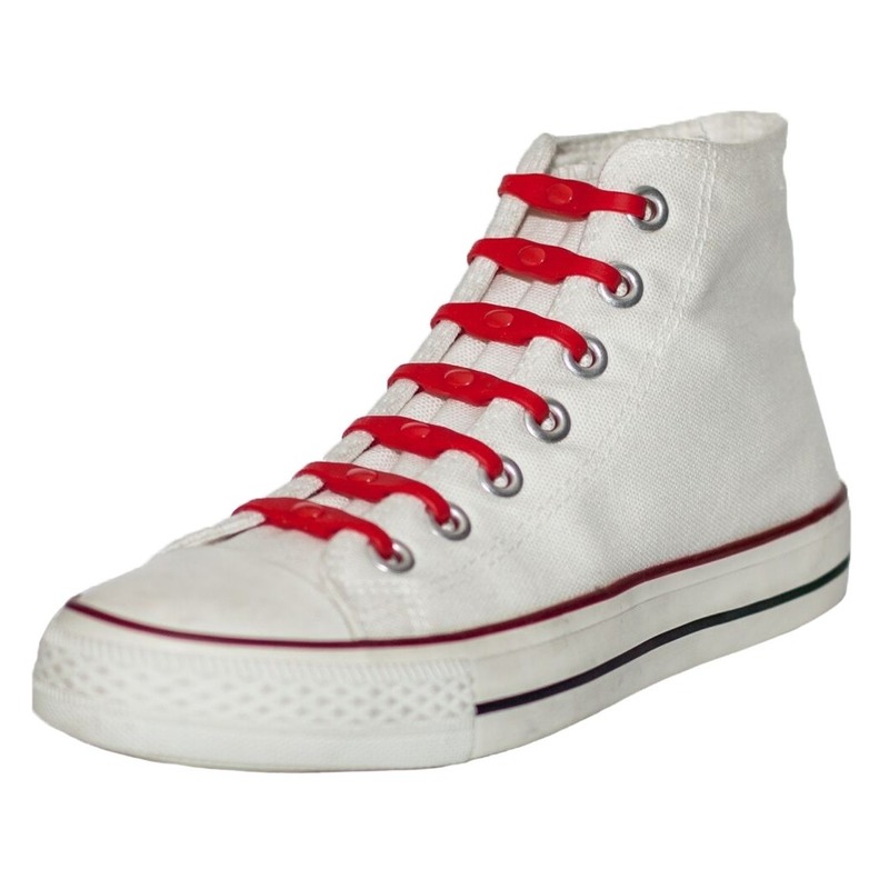 Shoeps elastische veters - 14x - rood - sneakers/sportschoenen -