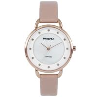 Basic Roségoudkleurig Dames Horloge van Prisma met Roze Band