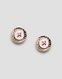 Damen Ted Baker Eisley Enamel Mini Button Ohrring rosévergoldet TBJ1266-24-134