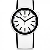 swatch Armbanduhr "Popmoving" PNW100, Weiß Schwarz