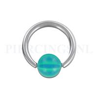 Piercings.nl BCR 1.6 mm strandbal turquoise
