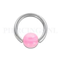 Piercings.nl BCR 1.6 mm roze-doorzichtig