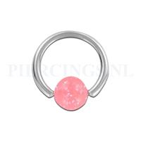 Piercings.nl BCR 1.6 mm acryl glitter roze