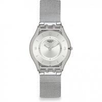 swatch Armbanduhr "Metal Knit" SFM118M, silber