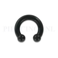 Piercings.nl Circulair barbell 4 mm flexibel zwart