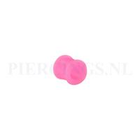 Piercings.nl Tunnel siliconen double flared roze 10 mm