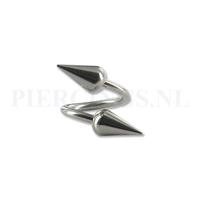 Piercings.nl Twister 1.6 mm ronde cones M