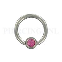 Piercings.nl BCR 1.6 mm kristal roze