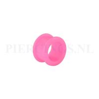 Piercings.nl Tunnel siliconen double flared roze 15 mm