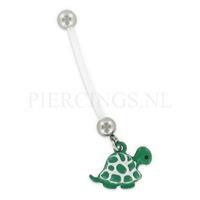 Piercings.nl Navelpiercing zwangerschap schildpad