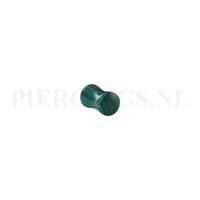 Piercings.nl Plug groen agaat 6 mm 6 mm