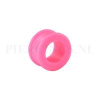 Piercings.nl Tunnel siliconen double flared roze 19 mm 19 mm