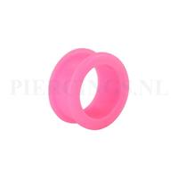 Piercings.nl Tunnel siliconen double flared roze 24 mm
