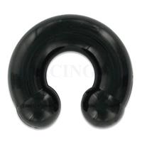 Piercings.nl Circulair barbell 12 mm flexibel zwart