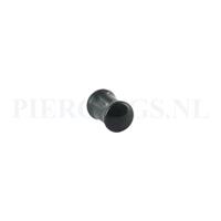 Piercings.nl Plug glas zwart 6 mm 6 mm
