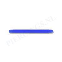 Piercings.nl Staafje barbell flexibel acryl 16 mm blauw