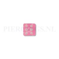 Piercings.nl Balletje 1.6 mm acryl dobbelsteen roze