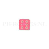 Piercings.nl Balletje 1.2 mm acryl dobbelsteen roze