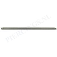 Piercings.nl Staafje barbell titanium 1.6 mm 41-46 mm 46 mm