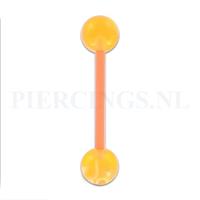 Piercings.nl Tongpiercing flexibel marmer oranje