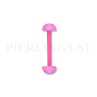 Piercings.nl Tongpiercing flexibel roze halve balletjes