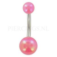 Piercings.nl Navelpiercing acryl parelmoer roze