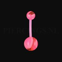 Piercings.nl Navelpiercing flexibel roze