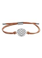 Damen Fossil Chevron Signature Kristall Vintage Glitz Armband Edelstahl JF02672040