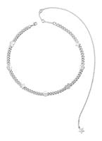 Damen Guess Kristall Love Kette Halskette versilbert UBN84031