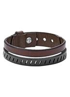 Herren Fossil Leather Bracelets Vintage Casual Armband Leder JA6927040