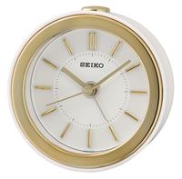 Seiko Clocks Bedside Clock Unisexuhr in Weiß QHE156W