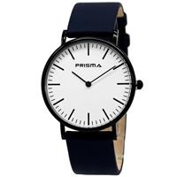 Prisma Note Zwart Unisex Horloge met Blauwe Horlogeband