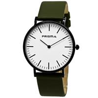 Prisma Note Zwart Unisex Horloge met Gele Horlogeband