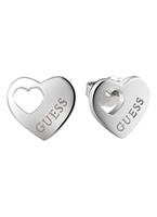 Damen Guess Heart Devotion Ohrringe rhodiniert UBE82039