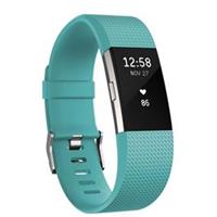 Fitbit Small - Teal Charge 2 Bluetooth Fitness Activity Tracker Unisexuhr in Grün FB407STES-EU