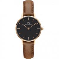 Daniel Wellington Classic Petite 28 Durham Black Damenuhr in Braun DW00100222