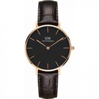 Daniel Wellington Classic Petite York Unisexuhr in Braun DW00100170